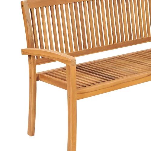  tömör tíkfa rakásolható kerti pad párnával 159 cm