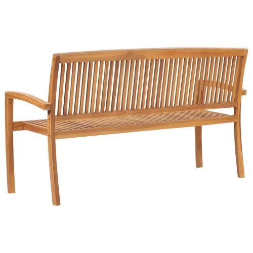  tömör tíkfa rakásolható kerti pad párnával 159 cm