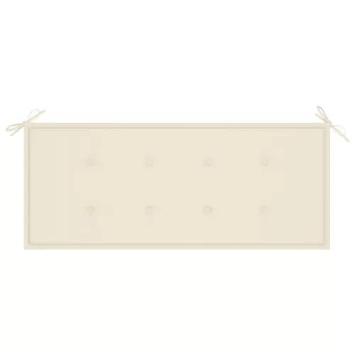  tömör akácfa kerti pad párnával 120 cm