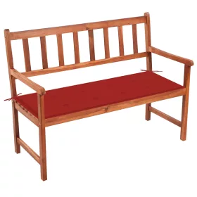  tömör akácfa kerti pad párnával 120 cm