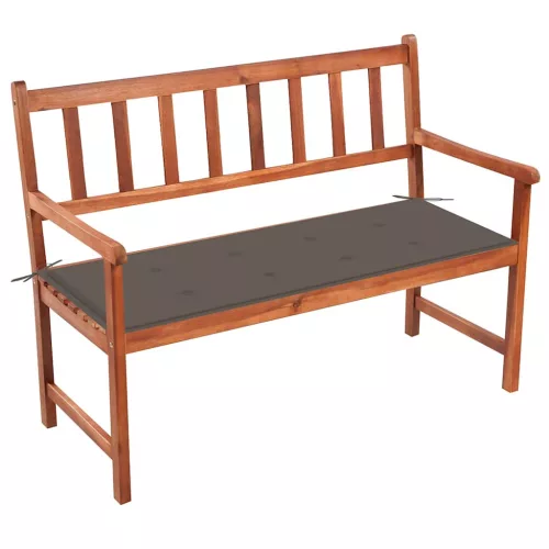  tömör akácfa kerti pad párnával 120 cm