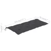  tömör akácfa kerti pad párnával 120 cm