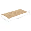 tömör akácfa kerti pad párnával 120 cm