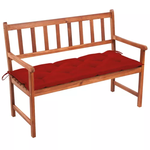  tömör akácfa kerti pad párnával 120 cm