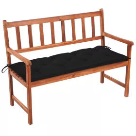  tömör akácfa kerti pad párnával 120 cm