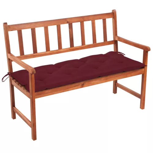  tömör akácfa kerti pad párnával 120 cm