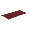  tömör akácfa kerti pad párnával 120 cm