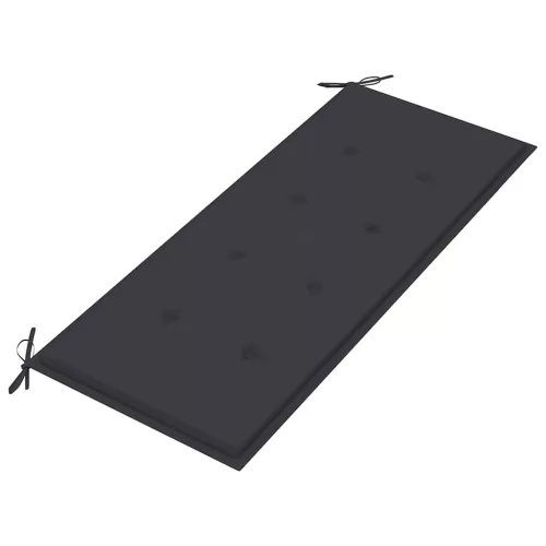  összecsukható bambusz kerti pad párnával 118 cm