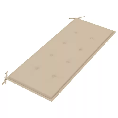  összecsukható bambusz kerti pad párnával 118 cm