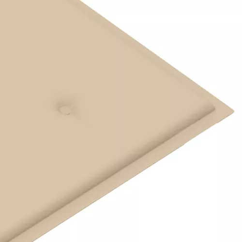  összecsukható bambusz kerti pad párnával 118 cm
