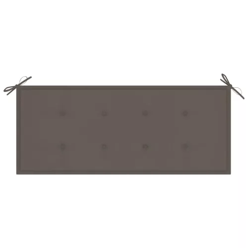  összecsukható bambusz kerti pad párnával 118 cm