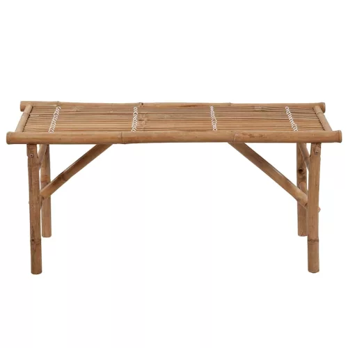  összecsukható bambusz kerti pad párnával 118 cm