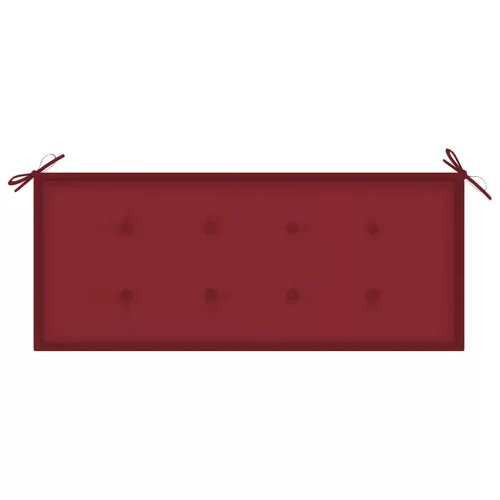  összecsukható bambusz kerti pad párnával 118 cm