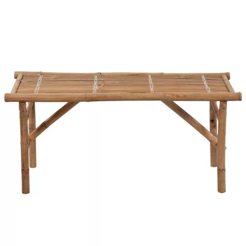  összecsukható bambusz kerti pad párnával 118 cm
