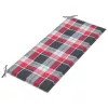  összecsukható bambusz kerti pad párnával 118 cm