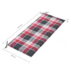  összecsukható bambusz kerti pad párnával 118 cm