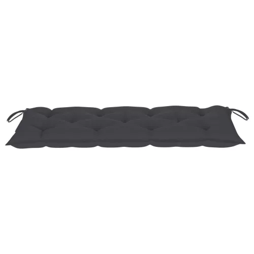  összecsukható bambusz kerti pad párnával 118 cm
