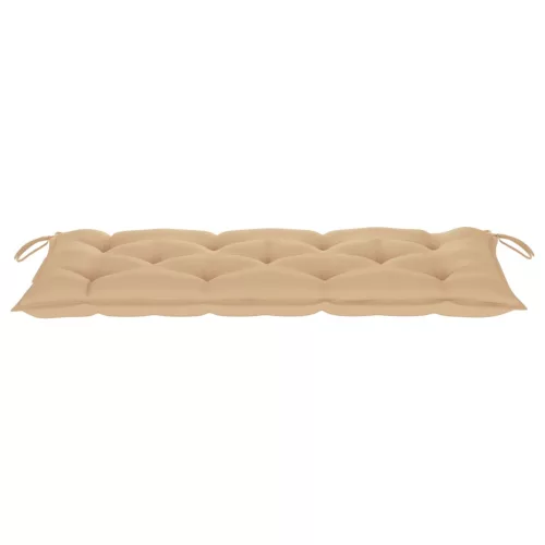  összecsukható bambusz kerti pad párnával 118 cm
