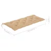  összecsukható bambusz kerti pad párnával 118 cm