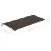  összecsukható bambusz kerti pad párnával 118 cm