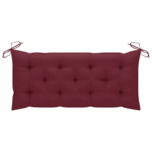  összecsukható bambusz kerti pad párnával 118 cm