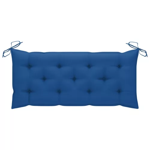  összecsukható bambusz kerti pad párnával 118 cm