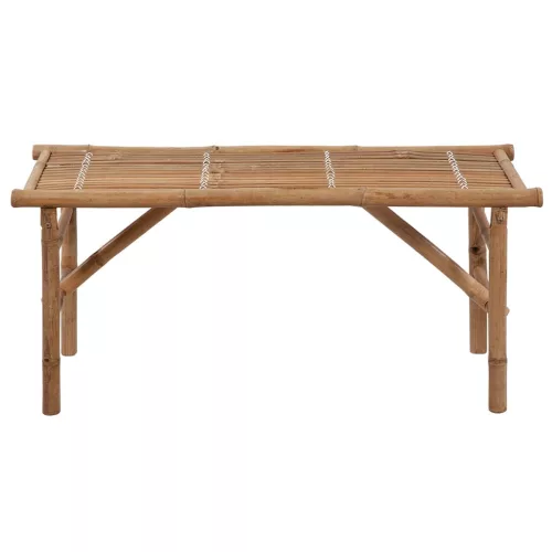  összecsukható bambusz kerti pad párnával 118 cm