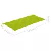  összecsukható bambusz kerti pad párnával 118 cm