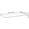  bambusz kerti pad párnával 120 cm