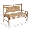  bambusz kerti pad párnával 120 cm