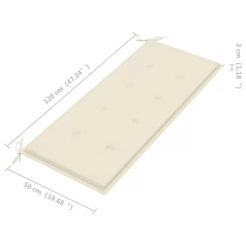  bambusz kerti pad párnával 120 cm