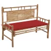  bambusz kerti pad párnával 120 cm