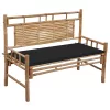  bambusz kerti pad párnával 120 cm