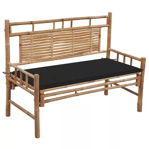  bambusz kerti pad párnával 120 cm