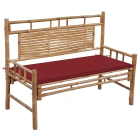  bambusz kerti pad párnával 120 cm