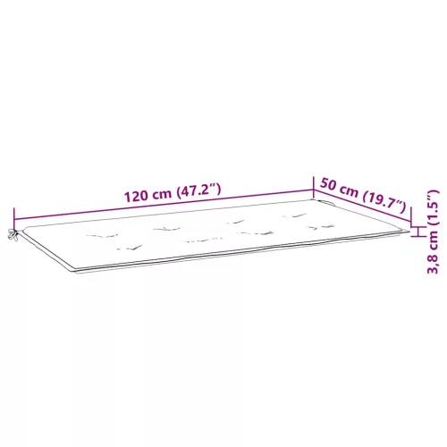  bambusz kerti pad párnával 120 cm