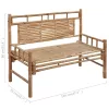  bambusz kerti pad párnával 120 cm