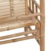  bambusz kerti pad párnával 120 cm