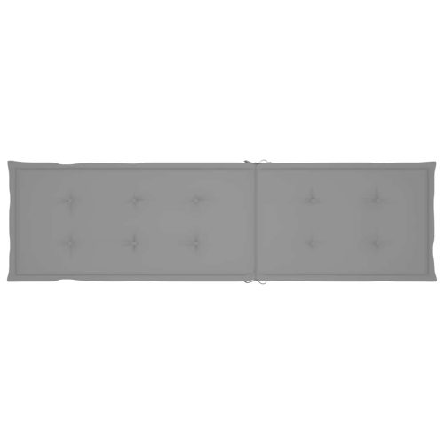  tömör akácfa kültéri napozószék lábtartóval és párnával