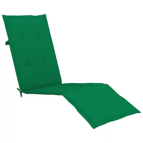  tömör akácfa kültéri napozószék lábtartóval és párnával