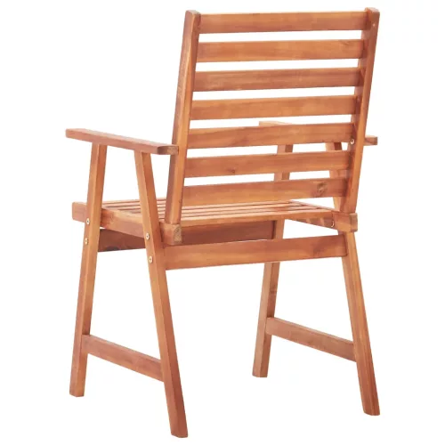  3 darab tömör akácfa kültéri étkezőszék párnával