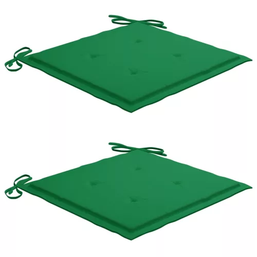  2 db összecsukható tömör akácfa kültéri szék párnával