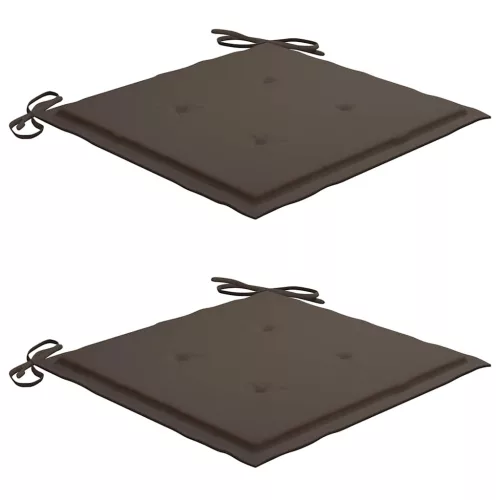  2 db összecsukható tömör akácfa kültéri szék párnával