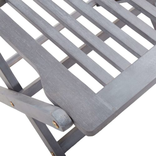  4 db összecsukható tömör akácfa kültéri szék párnával