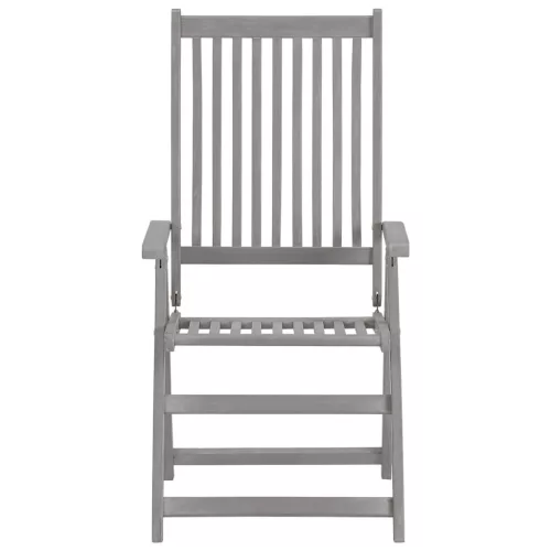  2 db dönthető tömör akácfa kerti szék párnákkal