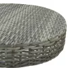  3 részes szürke polyrattan kerti bárszett párnákkal