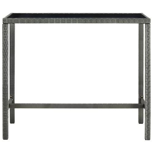  7 részes szürke polyrattan kerti bárszett