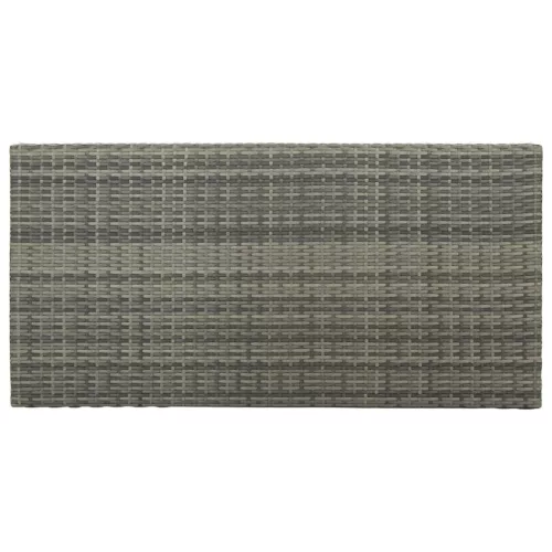  5 darabos szürke polyrattan kerti bárszett párnákkal