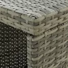  5 darabos szürke polyrattan kerti bárszett párnákkal