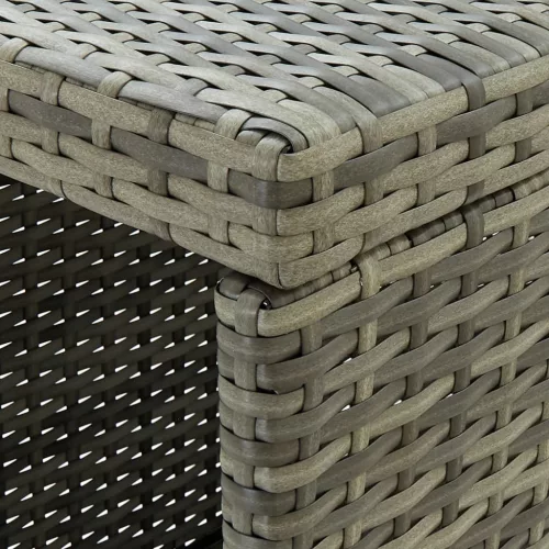  5 darabos szürke polyrattan kerti bárszett párnákkal